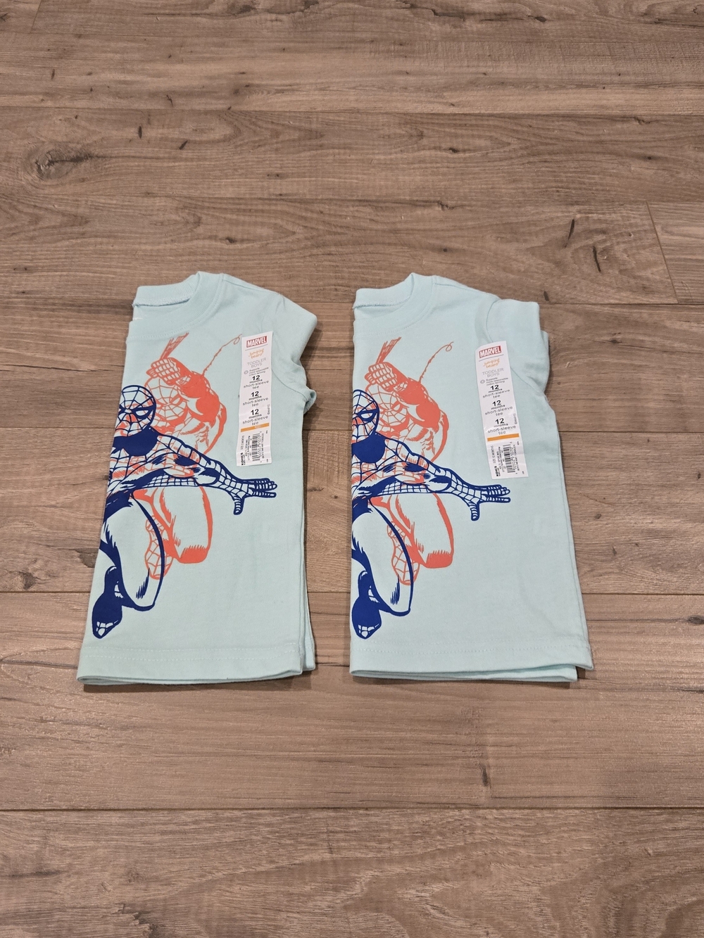 NWT Marvel Spider-Man Graphic Tee twin Matching set x2 size 12M